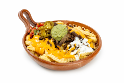 Asada Fries: Includes Fries, Asada, Sour Cream, Nacho Cheese, Guacamole, Onions, Pico De Gallo, cilantro and jalapenos